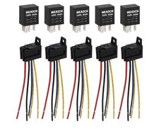 Car Heavy Duty Relay Switch 12V 30A SPDT 5Pin Wire Socket Plug Harness Pack of 5