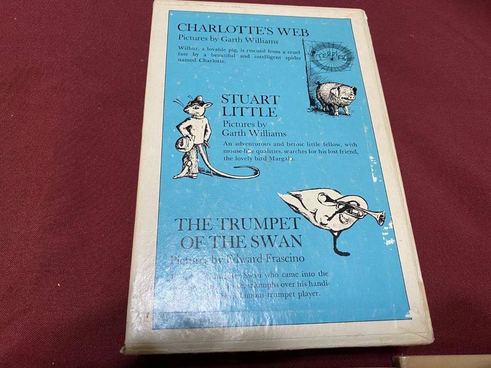 Vintage Three Books For Children By E. B. WHITE, Box set of 3 Stuart Little Etc Foto 4 de 4