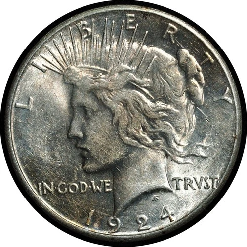 1924-S Peace Dollar BU