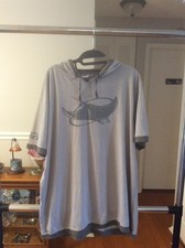 Tampa Bay Rays Manta Ray Logo Gray Hoodie Shirt Adult Extra Large XL SGA