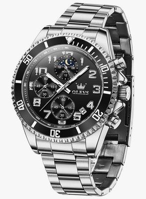 OLEVS Mens Luxury Dress Watch Analog Quartz Stainless Steel Waterproof Classic