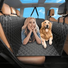 Dog Car Seat Cover for Back Seat with Hard Bottom Pet Back Seat Extender
