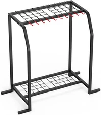 Trieez Extra Large Garden Tool Organizer for Garage, NEVER FALL OVER - Black 