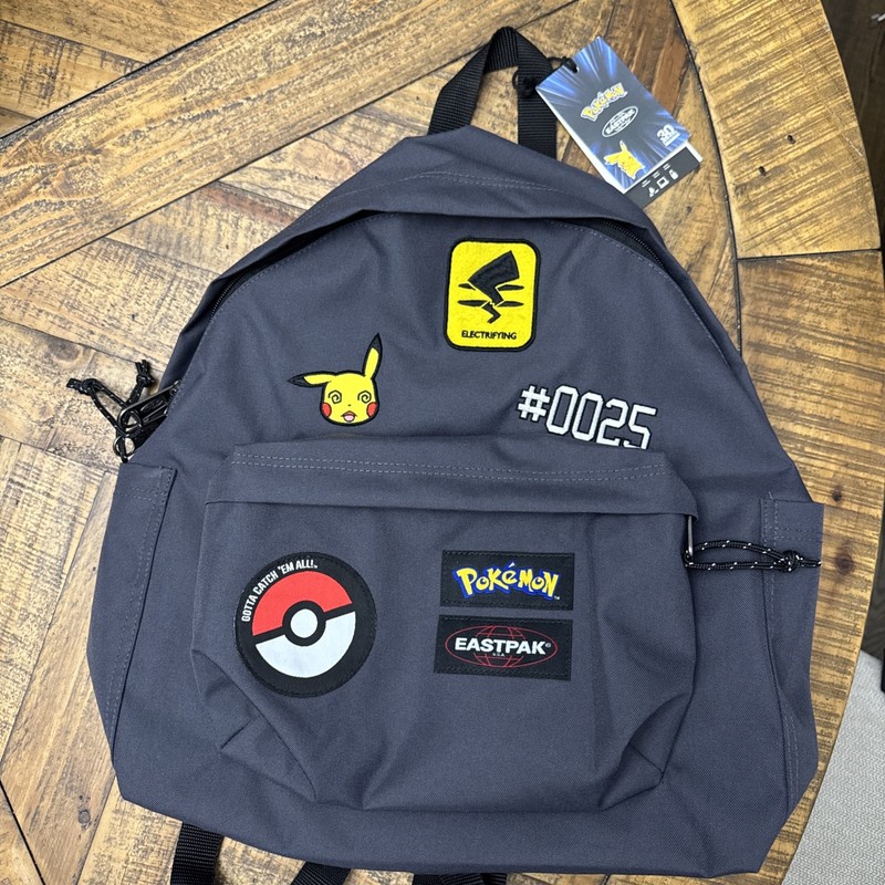 Pokemon #0025 Eastpak Day PakR Patches Gray 24L Backpack NWT Limited Edition 