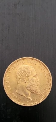 10 MARK 1906F - OR - 100 000 EX - WUERTTEMBERG - SUP -VENDU PAR WINNUMIS - 3,98G - Photo 1/2
