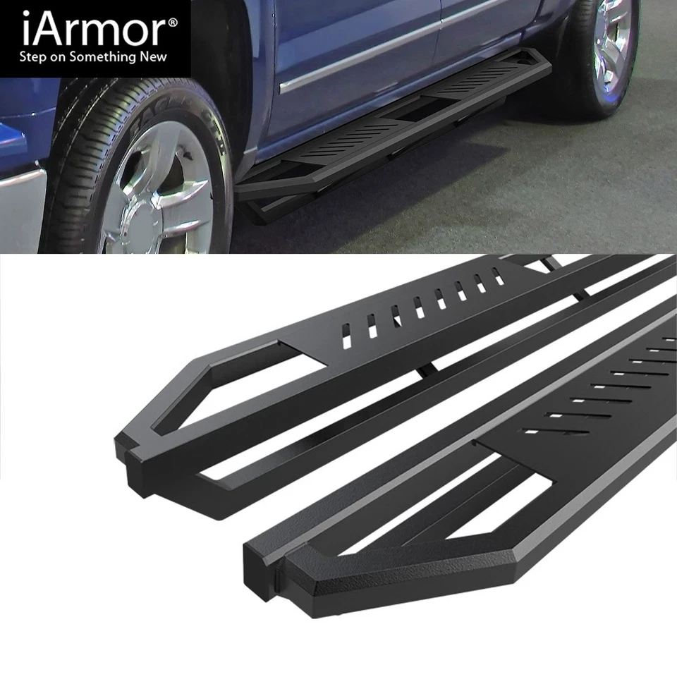 iArmor Off-Road Side Steps Armor Fit 07-18 Chevy Silverado GMC Sierra Crew Cab — 第 2/4 张图片