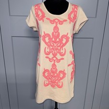 Meadow Rue Anthropologie Tunic Mini Dress Small Short Sleeve Round Neck Size S