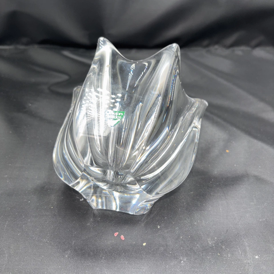 Orrefors Suecia Belle Tulip 6 puntos cuenco de cristal soporte votivo Jan Johansson  Foto 3 de 4