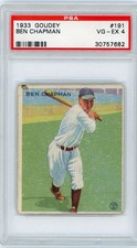 1933 Goudey Ben Chapman #191 PSA 4