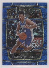 2021 Panini Select Concourse Blue Shimmer Prizm Jaden Springer #85 Rookie RC 2l4