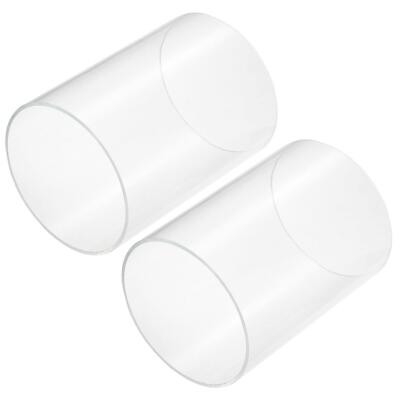 Acrylic Pipe Clear Rigid Tube 2pcs 115mm ID 120mm OD 6'' for Lamps and Lanterns