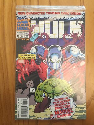 THE INCREDIBLE HULK ANNUAL #19 1993 SEALED POLYBAGGED WITH TRADING CARD