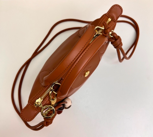 LONGCHAMP Le Pliage Xtra XS Handbag Cashew - Leather New - Picture 4 of 10