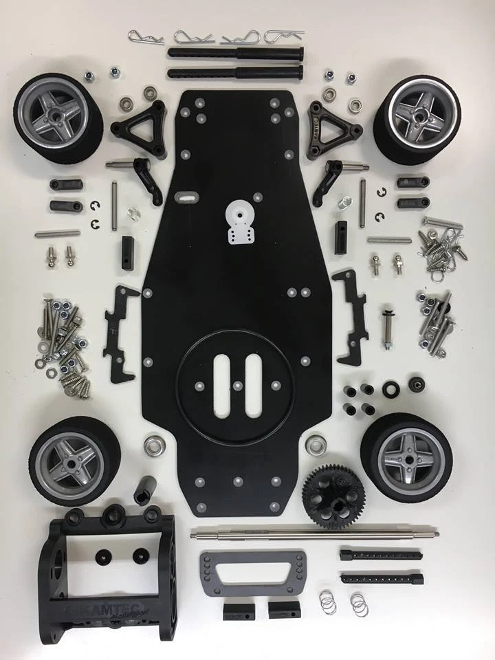 Hot Rod 2 Liter RC Kit Rennfahrwerk SCHWARZ GFK Kamtec Classic - Bild 4 von 4