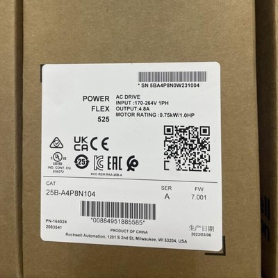 New 25B-A4P8N104 525 AC Drive 0.75kW 1Hp