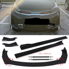 Front Bumper Lip Spoiler Splitter Glossy Black Extension For Kia Body Kits
