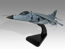 British Aerospace Sea Harrier Loaded Desk Wood Airplane Model Large Scale 1/32