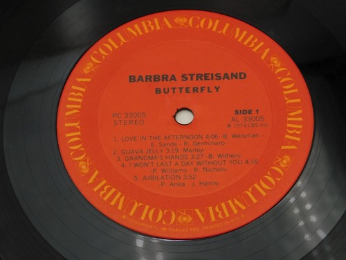 Barbra Streisand Butterfly Vinyl LP Record (VG, Columbia 1974) - Foto 3 di 3
