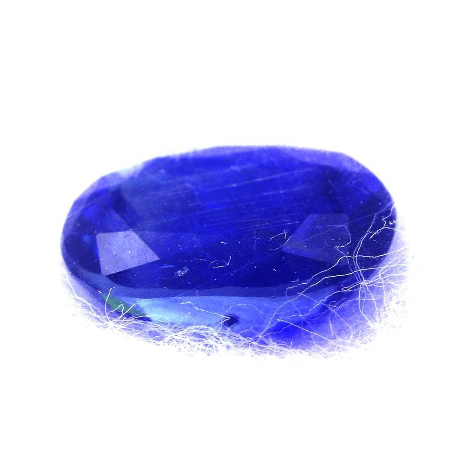 Saphir Bleu Naturel De Madagascar – 4,8 X 3,5 Mm – 0,38 Ct – Chauffé