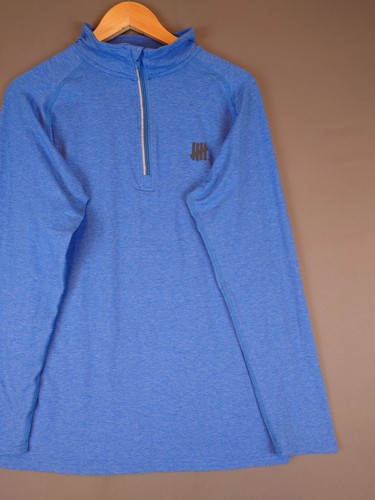 Undefeated UNDFTD 1/4 Quarter Zip 3M Pullover Sweatshirt Blue Large Made in USA - Picture 2 of 14
