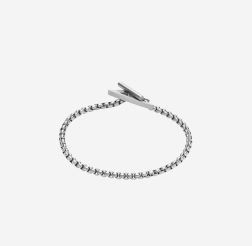 Pulsera de cadena de acero inoxidable Diesel Dx1476 plateada DX1476 100% auténtica - Imagen 7 de 12