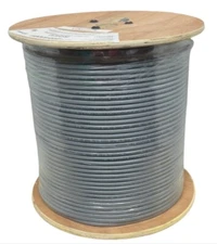 STEREN RG6/U 1000FT 75-OHM Coaxial Cable Gray