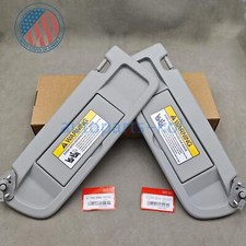 Oem 2 Driver Passenger Side Light Gray Sun Visor For 2006-11 Honda Civic