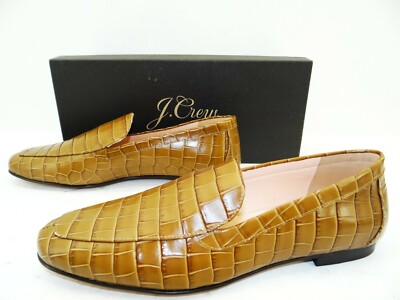 J.Crew Corc embossed slip on ballet flats moccasins loafers women's shoes size 39