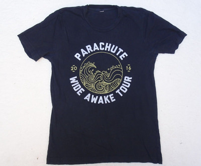 Parachute Wide Awake Tour 2016 T Shirt Virginia Pop Rock Small Black
