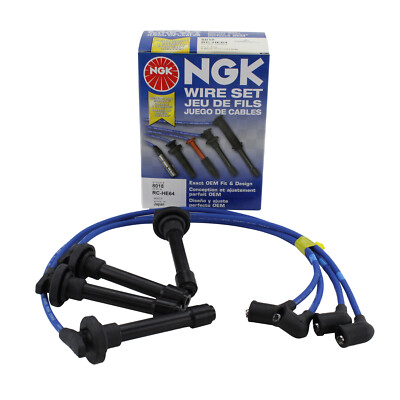 NGK 8018 / HE64 Ignition Wire Set 7mm For Acura Integra Honda Civic del Sol L4
