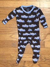 Kickee Pants Seal Print Footie Romper Size 0-3M