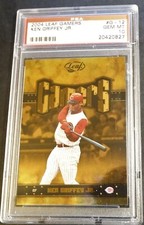 2004 Leaf Gamers G-12 Ken Griffey Jr. FOIL PSA 10 Gem Mint Pop 3 REDS HOF