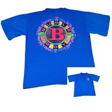 Vintage Bugle Boy T-Shirt Blue Large Surf Beach Skate Single Stitch