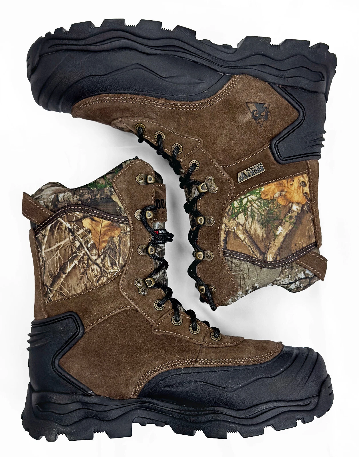 ROCKY Multi-Trax Thinsulate Waterproof Leather Realtree Camo Hunt Boot Men's 8.5