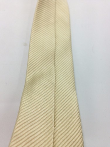 $95 Burma Bibas Mens Solid Yellow Silk Neck Tie Skinny Classic Necktie 58x3.25 - Picture 5 of 5