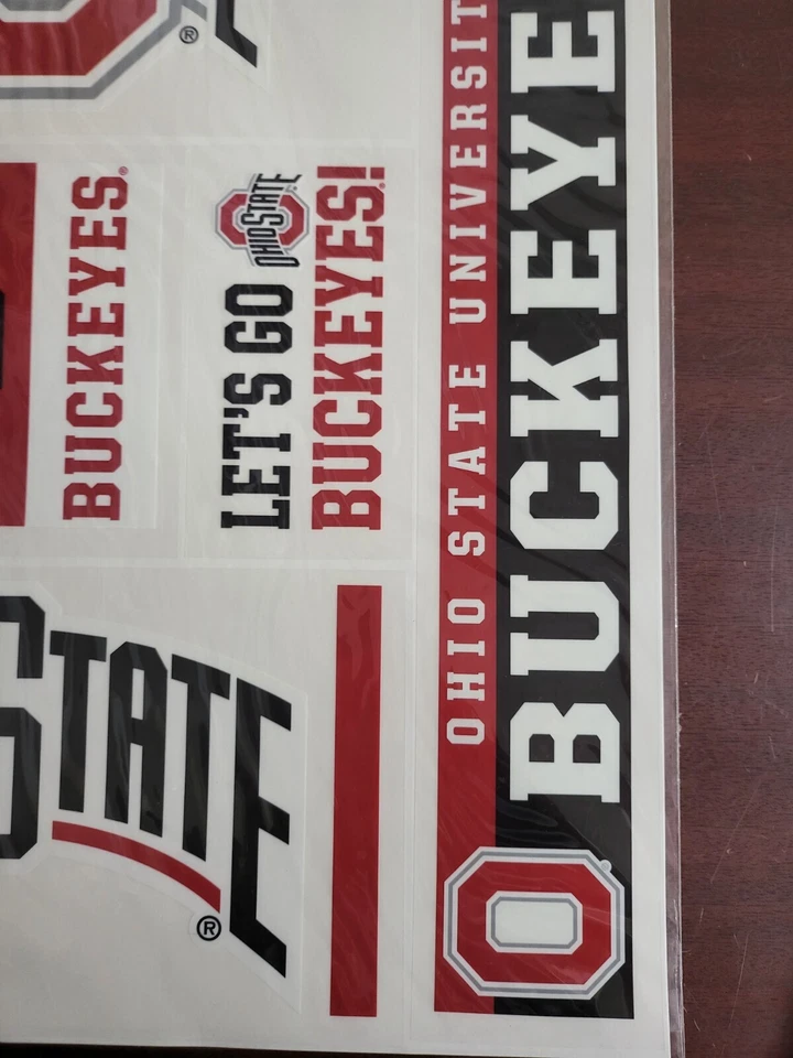 Ohio State Buckeyes Multi-Use Decals Set Removable Reusable All Surface Safe US - Image 3 of 4