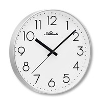 Atlanta Moderne Wanduhr Ohne Ticken Quarz Analog Rund 30 Cm - 4529/19 Silber