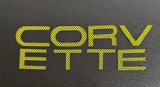 Yellow Carbon  REAR Plastic Letters Inserts fits Corvette C4 1984-1990