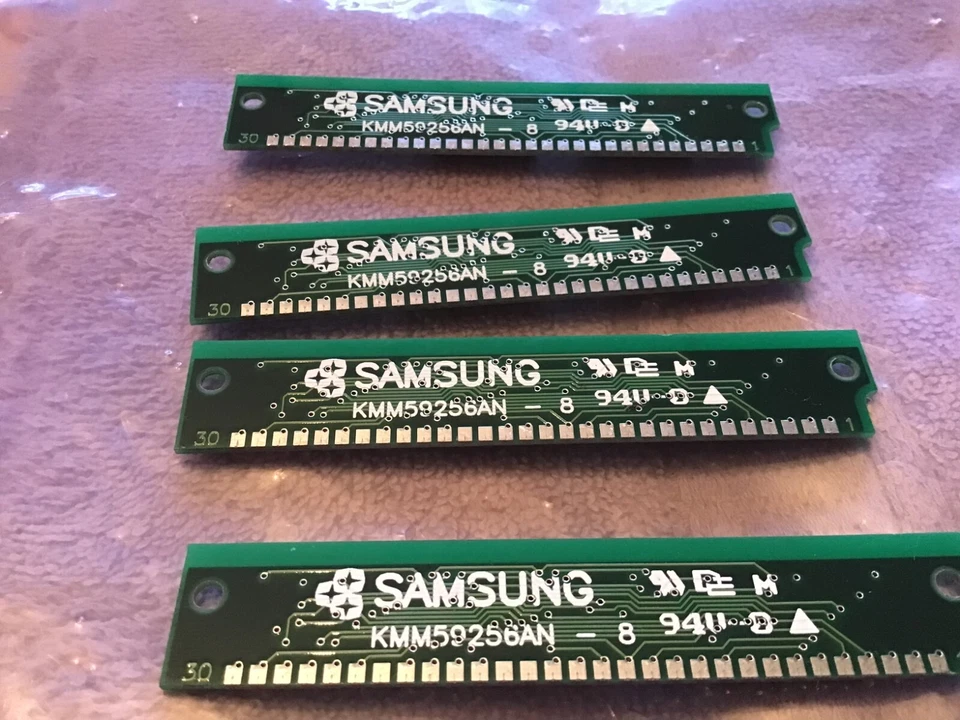 1 mb  (4x256) Samsung KMM59256AN-8 30-pin Simm Fpm Memory 24.95 5.00 - Image 3 of 3