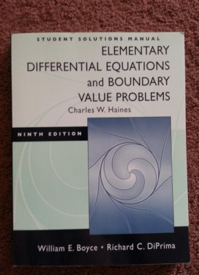 Student Solutions Manual: Elementary Differential Equations & Boundary Value ...