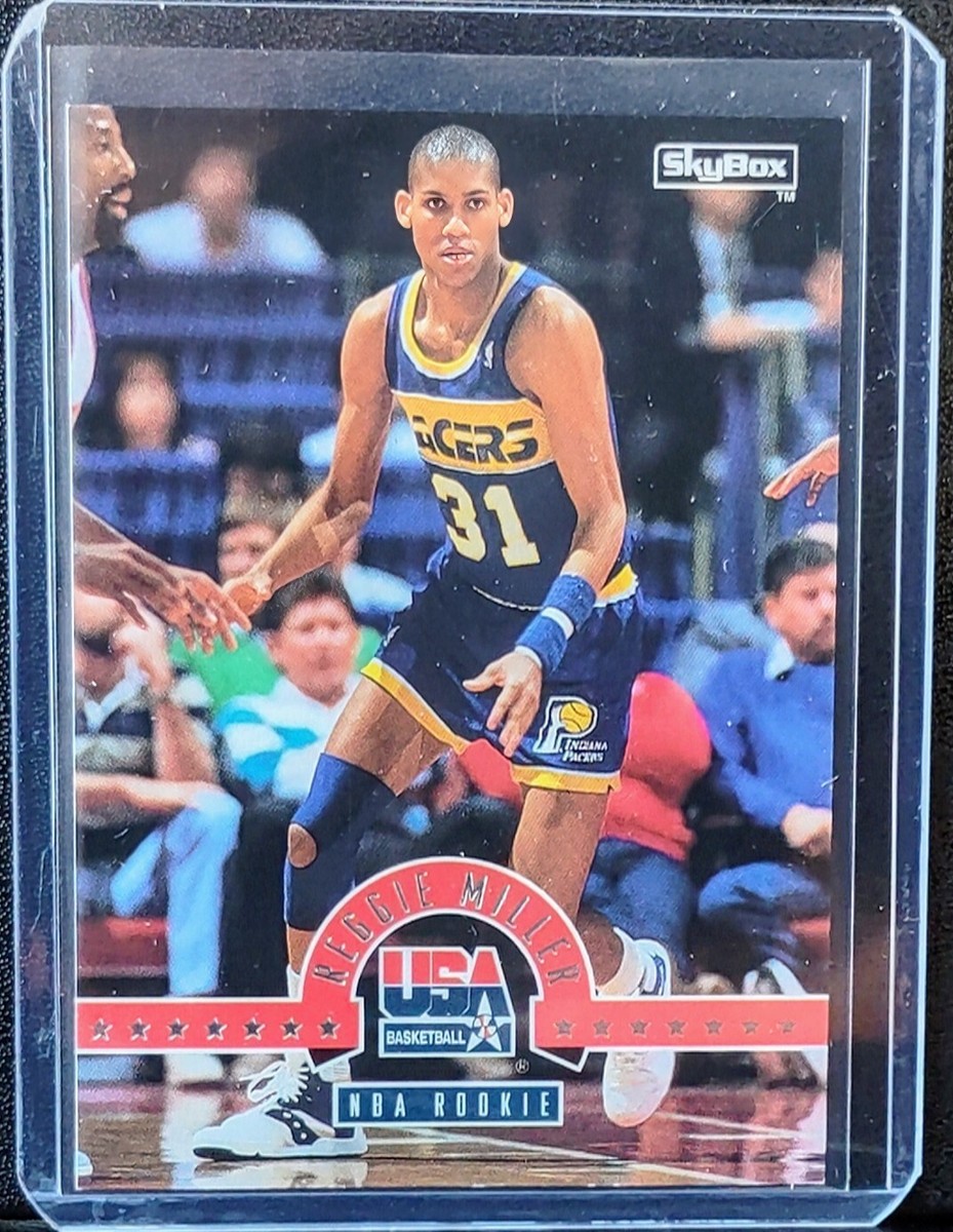 NBAカード イマニュエル・クイックリー　ルーキー　ジャージーサイン 1995 Skybox USA Basketball NBA Rookie Reggie Miller #74 Indiana