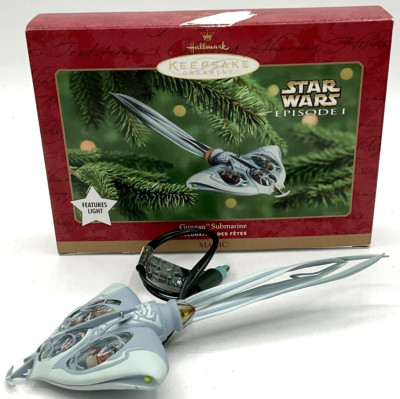 Hallmark Keepsake Ornament 2000 Star Wars Episode I Gungan Submarine Light