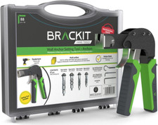 Brackit Plasterboard Fixing 88 Piece Wall Anchor Setting Tool Kit -in Carry Case