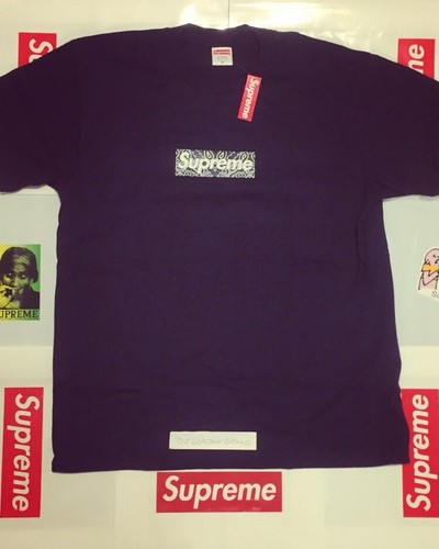 SUPREME BANDANA BOX LOGO TEE NAVY M 