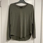 Banana Republic 女式圆领长袖套衫绿色 XS 码柔软面料