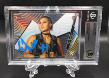 RHEA RIPLEY SIGNED 2020 TOPPS FINEST WWE ROOKIE CARD RC #90 BECKETT AUTO SLABBED