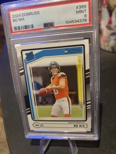 2024 Donruss Bo Nix Rated Rookie #369 PSA 9 Denver Broncos