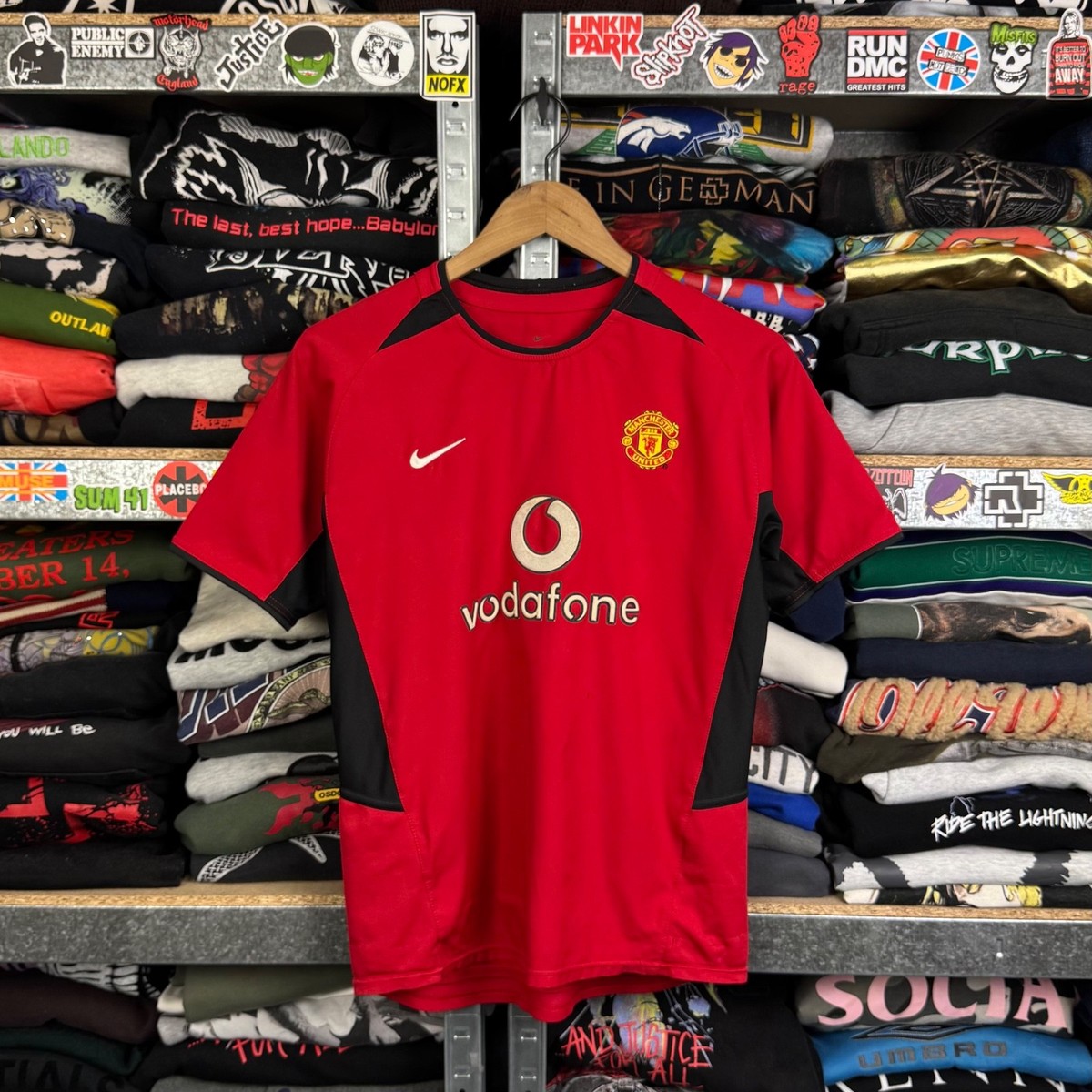 MANCHESTER UNITED 2002 2004 HOME FOOTBALL SHIRT SOCCER JERSEY NIKE
