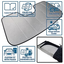 Custom Fit Re-enforced Layer Windshield Sunshade For W212 E400 E550 2010-2016 4d