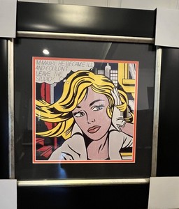 Roy Lichtenstein “Maybe He Became Ill” Serigraph Pop Art Print Framed COA 12x12